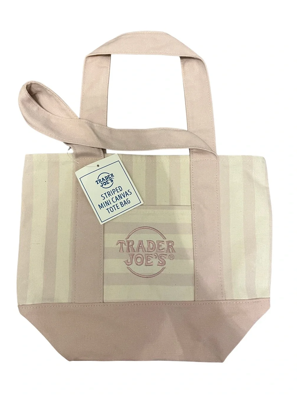 Summer 2026 Trader Joe's Limited Edition Striped 4 Mini Canvas Tote Bags